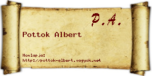 Pottok Albert névjegykártya